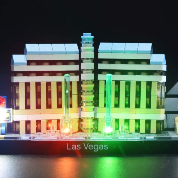 Lego Architecture Las Vegas luci notturne