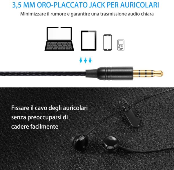 GUUVOR Auricolari Cuffie Magnetici Sport Auricolari in Ear con Microfono Resistente al Sudore Isolamento del Rumore Alta Definizione Bassi Potenti nero