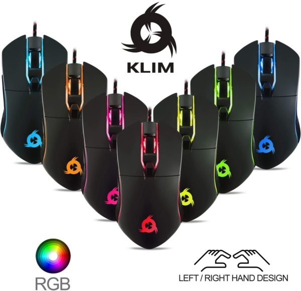 KLIM Aim Mouse da Gaming Chroma RGB USB - per Ambidestri
