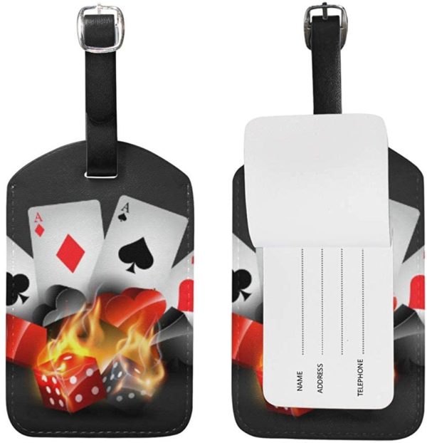 Etichette per bagagli "Fire Poker Dice" - 2 pezzi
